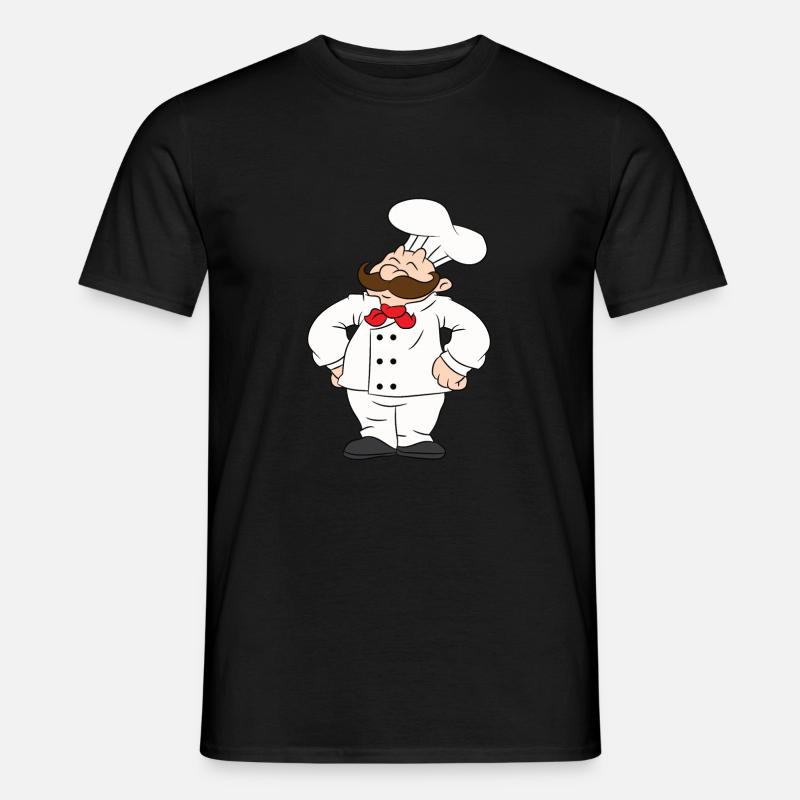 Koch, Küchenchef, Chefkoch, Pizzabäcker, Bäcker - Männer T-Shirt - Schwarz