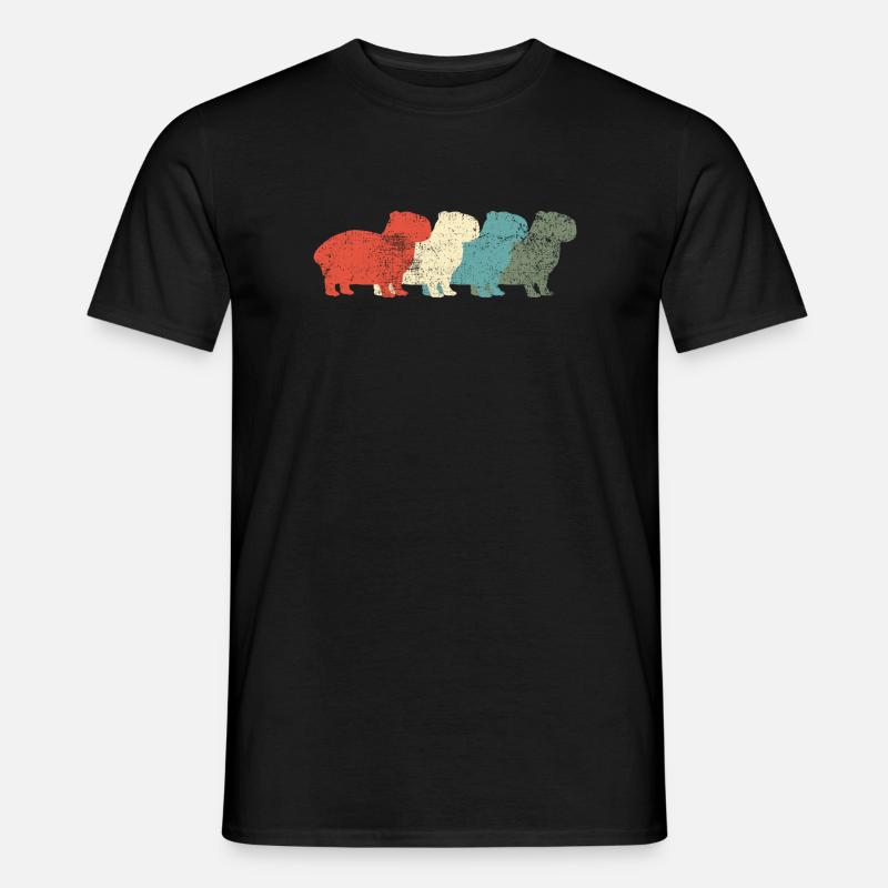 Capybara Retro Vintage - Männer T-Shirt - Schwarz