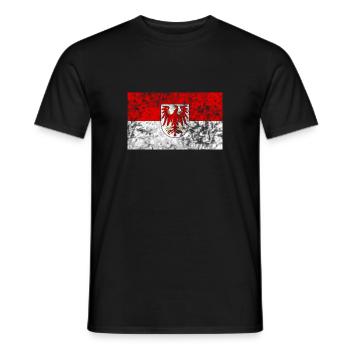 Drapeau de Brandebourg - T-shirt homme - noir - Devant - AI Model Male 178 light (178cm)
