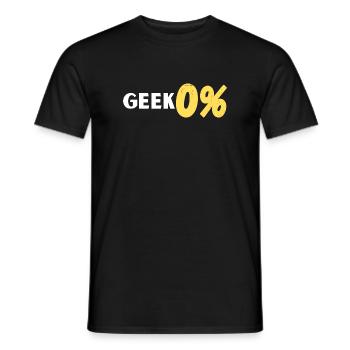 Geek 0% - T-shirt homme - noir - Devant - AI Model Male 178 light (178cm)