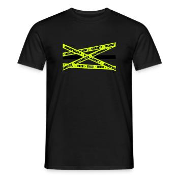 Ungefaehrlich - Männer T-Shirt - Schwarz - Vorne - AI Model Male 178 light (178cm)