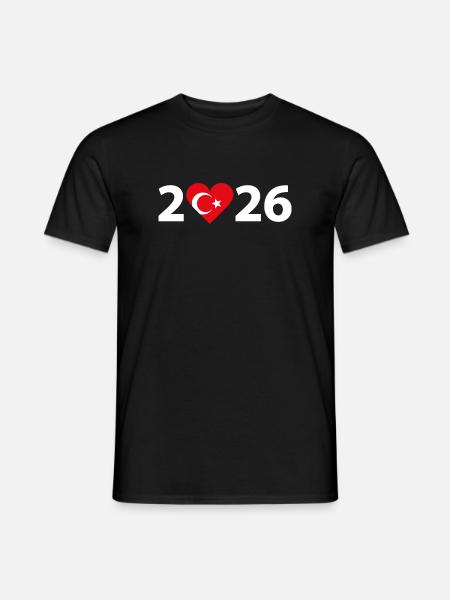 I love Türkei 2026, Urlaub in der Türkei 2026 - Männer T-Shirt - Schwarz