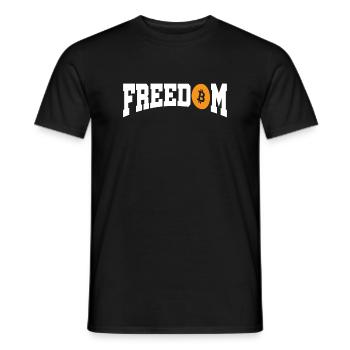 Liberté Bitcoin - T-shirt homme - noir - Devant - AI Model Male 178 light (178cm)