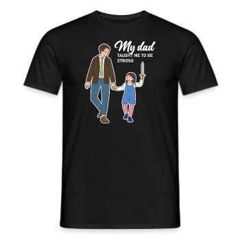 Design de fille de la fête des pères - T-shirt homme - noir - Devant - AI Model Male 178 light (178cm)