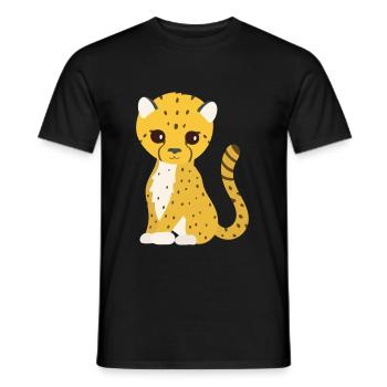 Gepard - Männer T-Shirt - Schwarz - Vorne - AI Model Male 178 light (178cm)