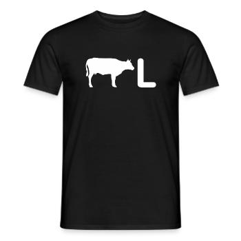 Kuhl, cool, lustige Sprüche, lustige Bilder, Fun - Männer T-Shirt - Schwarz - Vorne - AI Model Male 178 light (178cm)
