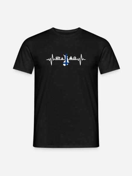 Finnland Camping Camper Finland Design - Men's T-Shirt - black