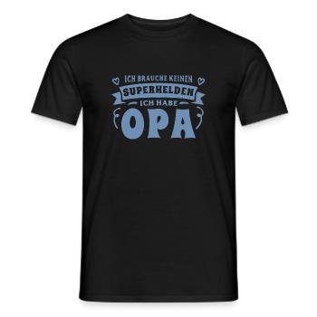 Opa Enkel Sprüche Ich habe meinen Opa - Männer T-Shirt - Schwarz - Vorne - AI Model Male 178 light (178cm)