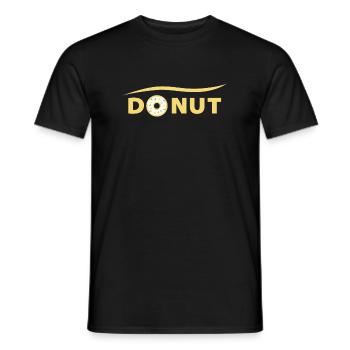 DONUT Schriftzug | donut claim - Männer T-Shirt - Schwarz - Vorne - AI Model Male 178 light (178cm)