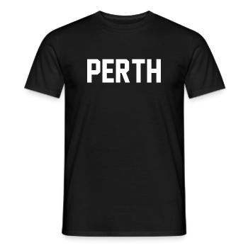 Perth - Männer T-Shirt - Schwarz - Vorne - AI Model Male 178 light (178cm)