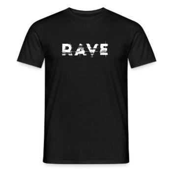 Rave-Design-Glitch, für DJ EDM Techno House - Männer T-Shirt - Schwarz - Vorne - AI Model Male 178 light (178cm)