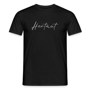Hartmut Name T-Shirt Gift for Men - Men's T-Shirt - black - Front - AI Model Male 178 light (178cm)