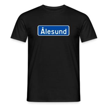 Alesund - Men's T-Shirt - black - Front - AI Model Male 178 light (178cm)