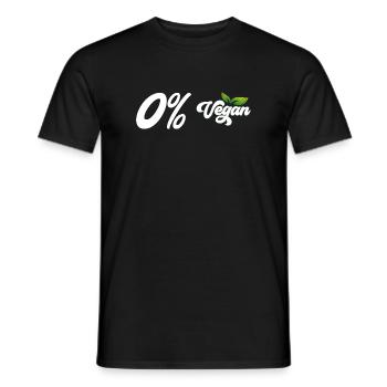 0% Vegan - Männer T-Shirt - Schwarz - Vorne - AI Model Male 178 light (178cm)