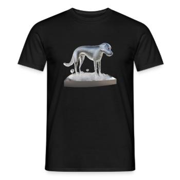 A dog made of water / water drops - Men's T-Shirt - black - Front - AI Model Male 178 light (178cm)