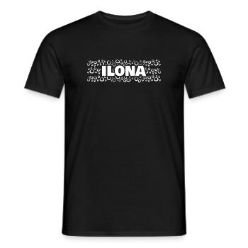 Prénom Ilona - T-shirt homme - noir - Devant - AI Model Male 178 light (178cm)