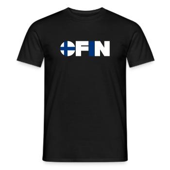 Finlande - T-shirt homme - noir - Devant - AI Model Male 178 light (178cm)