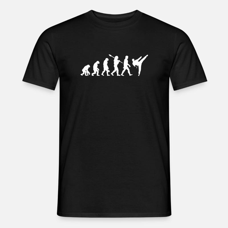 Évolution, Combat, Judo, Karate, MMA, Taekwondo - T-shirt homme - noir