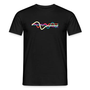 Lignes - T-shirt homme - noir - Devant - AI Model Male 178 light (178cm)