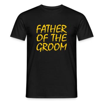 Father of the groom - T-shirt homme - noir - Devant - AI Model Male 178 light (178cm)