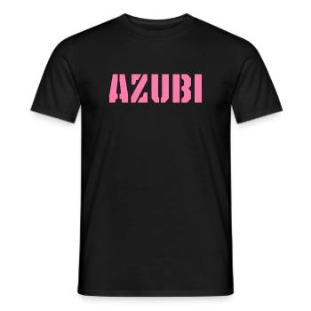 Azubi Tshirt 5 23 rosa - Männer T-Shirt - Schwarz - Vorne - AI Model Male 178 light (178cm)