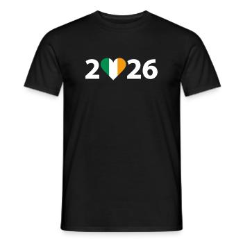 I love Ireland 2026, holidays in Ireland 2026 - Men's T-Shirt - black - Front - AI Model Male 178 light (178cm)