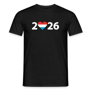 J’aime Luxembourg 2026, vacances au Luxembourg 2026 - T-shirt homme - noir - Devant - AI Model Male 178 light (178cm)