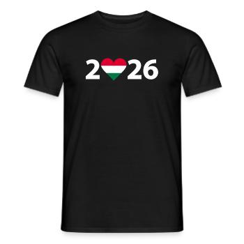 I love Hungary 2026, Hungary 2026 - Men's T-Shirt - black - Front - AI Model Male 178 light (178cm)