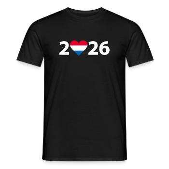 I love Netherlands 2026, Netherlands 2026 - Men's T-Shirt - black - Front - AI Model Male 178 light (178cm)