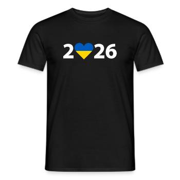 I love Ukraine 2026, Ukraine 2026 - Men's T-Shirt - black - Front - AI Model Male 178 light (178cm)