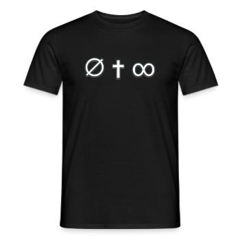 Symbolisches Kreuz Unendlich Design - Männer T-Shirt - Schwarz - Vorne - AI Model Male 178 light (178cm)