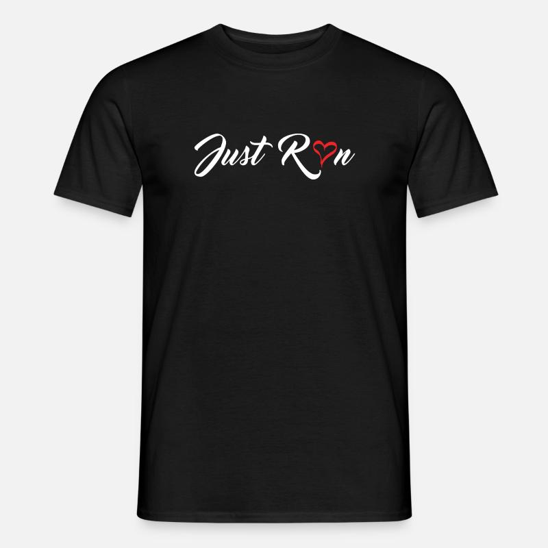 Lauf einfach - Männer T-Shirt - Schwarz