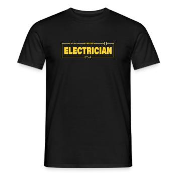 ELECTRICIAN - Männer T-Shirt - Schwarz - Vorne - AI Model Male 178 light (178cm)
