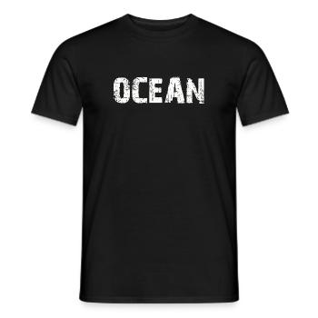Ocean - Men's T-Shirt - black - Front - AI Model Male 178 light (178cm)