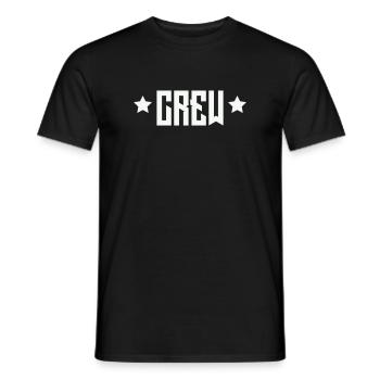 Crew Emblem mit Sternen - Männer T-Shirt - Schwarz - Vorne - AI Model Male 178 light (178cm)