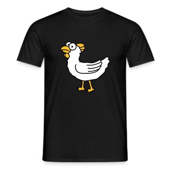chicken - Men's T-Shirt - black - Front - AI Model Male 178 light (178cm)