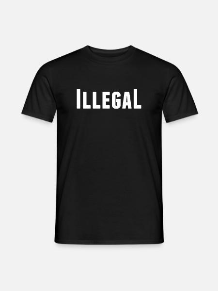 illégalement illégal illégal - T-shirt homme - noir