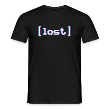 Lost Vaporwave - Men's T-Shirt - black - Front - AI Model Male 178 light (178cm)