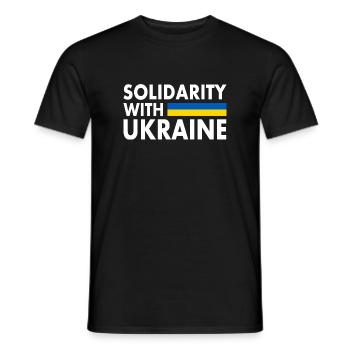 Solidarity with ukraine - T-shirt homme - noir - Devant - AI Model Male 178 light (178cm)