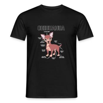 Chihuahua Anatomy - Men's T-Shirt - black - Front - AI Model Male 178 light (178cm)