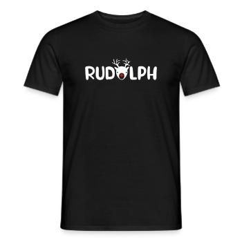 Rudolph Geweih Weihnachten Lied Ohrwurm Xmas - Männer T-Shirt - Schwarz - Vorne - AI Model Male 178 light (178cm)