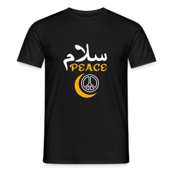 Muslim Frieden - Männer T-Shirt - Schwarz - Vorne - AI Model Male 178 light (178cm)