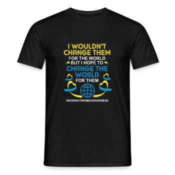 Down syndrome - Men's T-Shirt - black - Front - AI Model Male 178 light (178cm)