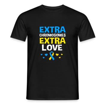 Trisomie du chromosome T21 du syndrome de Down - T-shirt homme - noir - Devant - AI Model Male 178 light (178cm)