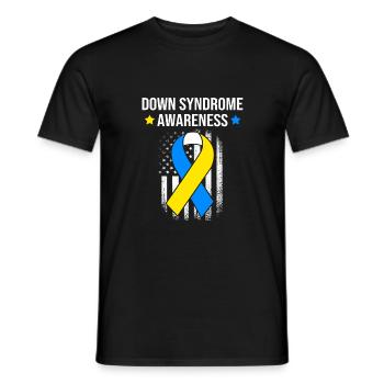 Down syndrome - Men's T-Shirt - black - Front - AI Model Male 178 light (178cm)