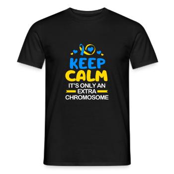 Down Syndrom - Männer T-Shirt - Schwarz - Vorne - AI Model Male 178 light (178cm)