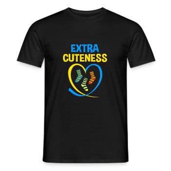 Down Syndrom T21 Chromosom Trisomie - Männer T-Shirt - Schwarz - Vorne - AI Model Male 178 light (178cm)
