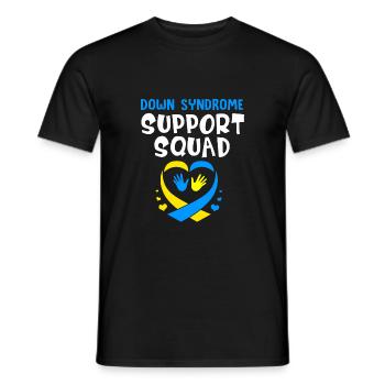 Down Syndrom T21 Chromosom Trisomie - Männer T-Shirt - Schwarz - Vorne - AI Model Male 178 light (178cm)