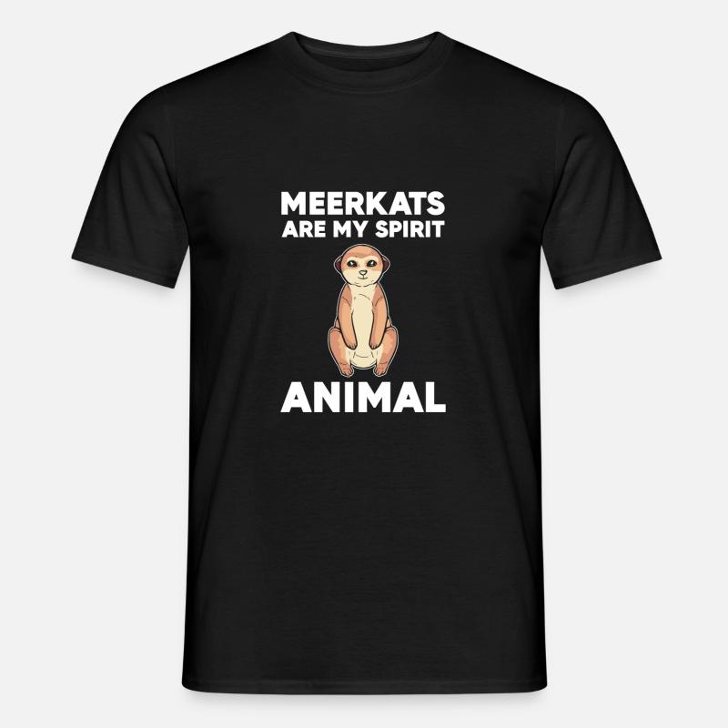 Erdmännchen - Männer T-Shirt - Schwarz