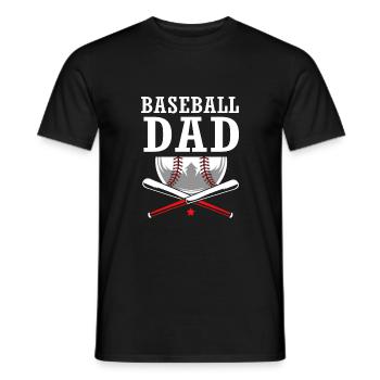 Baseball Father's Day Dad Dad - Men's T-Shirt - black - Front - AI Model Male 178 light (178cm)